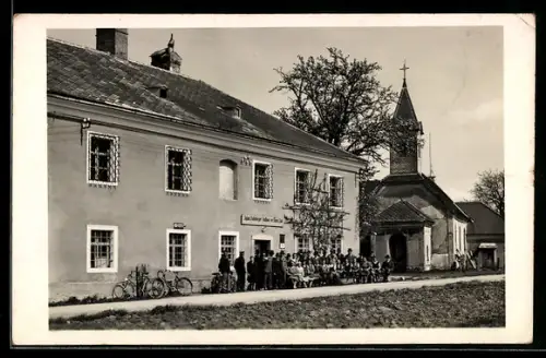 Foto-AK Naarn, Johann Lichtenberger`s Gasthaus zur Maria Laab
