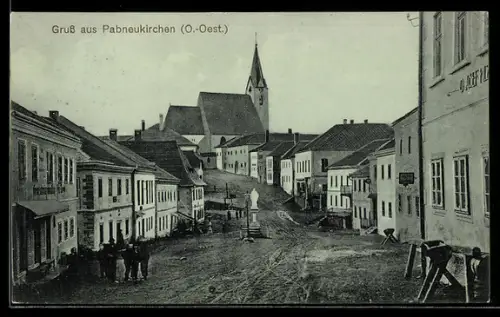 AK Pabneukirchen /O. Ö., Blick zur Kirche