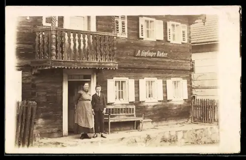 AK Zell a. d. Pram, Bäckerei von A. Hupfinger, Aussenansicht