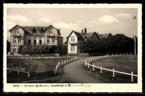 AK Norddorf /Amrum, Hotel u. Pension Hüttmann, Inh. Max Reese, 
