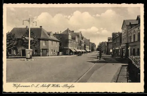 AK Weisswasser /O.-L.,  Strasse mit Gasthaus