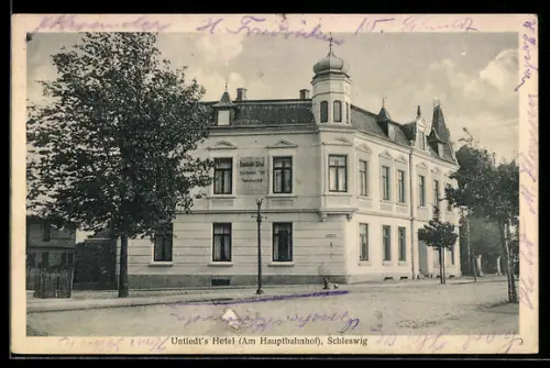 AK Schleswig, Untiedt`s Hotel am Hauptbahnhof