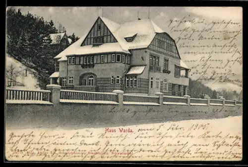 AK Blankenburg /Thüringen, Hotel-Pension Haus Warda