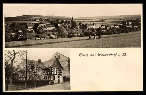 AK Waltersdorf, Ortsansicht, Ortspartie