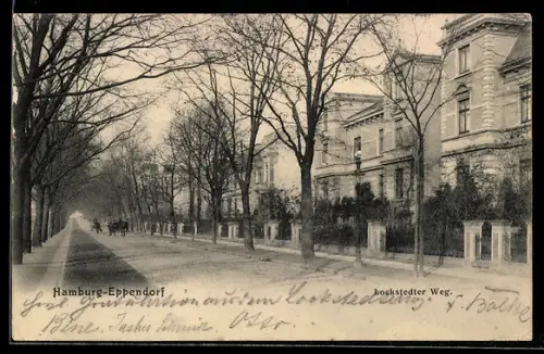 AK Hamburg-Eppendorf, Villen an der Strasse Lockstedter Weg