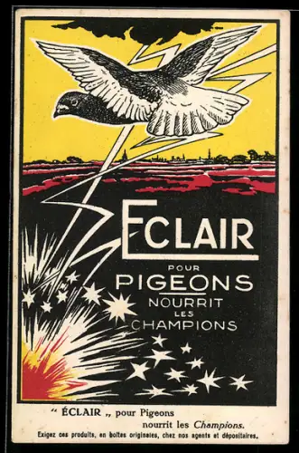 AK Eclair pour pigeons, Reklame
