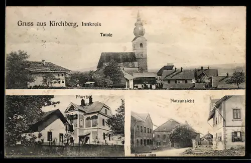 AK Kirchberg /Innkreis, Pfarrhof, Platzansicht