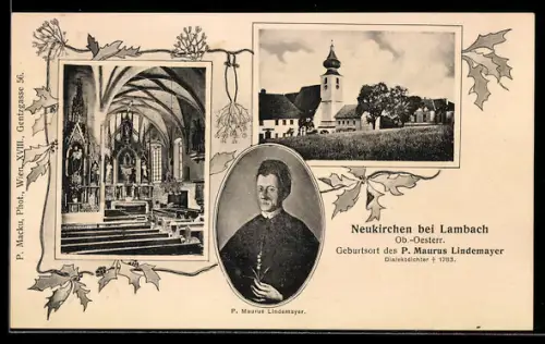 AK Neukirchen bei Lambach, P. Maurus Lindemayer, Kirche
