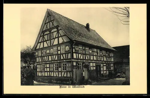 AK Wallbach, Fachwerkhaus im Ort