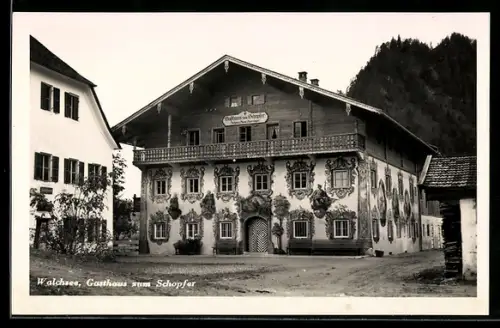 AK Walchsee, Gasthaus zum Schopfer