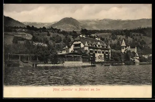 AK Millstatt am See, Blick zum Hotel Seevilla