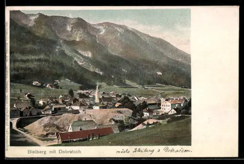 AK Bleiberg, Gesamtansicht mit Dobratsch