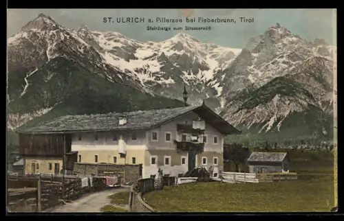 AK St. Ulrich a. Pillersee, Steinberge vom Strasserwirt, Gasthaus