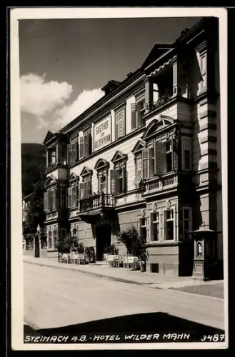 AK Steinach a. B., Hotel zum Wilden Mann