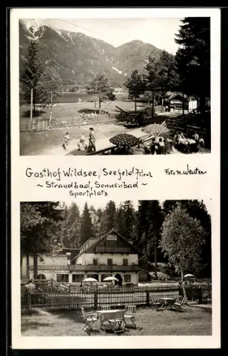 AK Seefeld i. T., Gasthof Wildsee, Strandbad