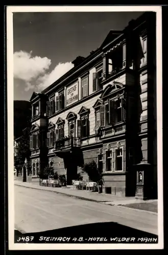 AK Steinach a. B., Hotel zum Wilden Mann
