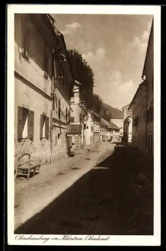 AK Oberdrauburg im Kärntner Oberland, Strassenpartie mit Häusern