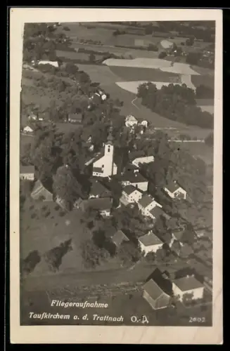 AK Taufkirchen a. d. Trattnach, Fliegeraufnahme des Ortes