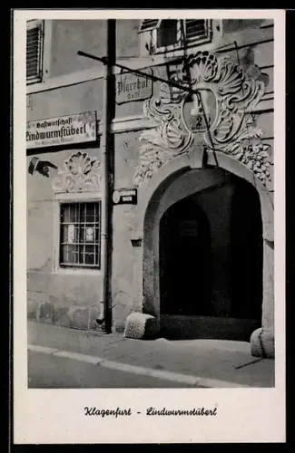 AK Klagenfurt, Lindwurmstüberl, Portal