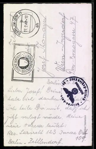 AK Berlin, Ehrenmal, mit Innenansicht