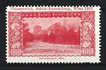 Reklamemarke Wien, Adria-Ausstellung 1913, Altes Kastell