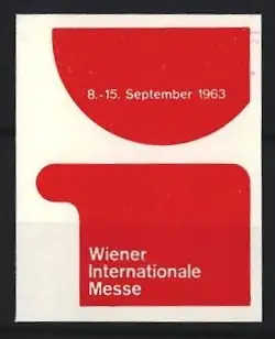 Reklamemarke Wien, Wiener Internationale Messe 1963, Rotes Design