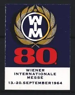 Reklamemarke Wien, Wiener Internationale Messe 1964, WIM-Logo