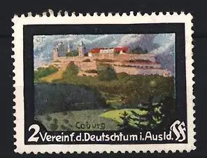 Reklamemarke Coburg, Verein f. d. Deutschtum i. Ausland, Veste Coburg