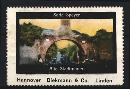 Reklamemarke Speyer, Alte Stadtmauer, Torbogen
