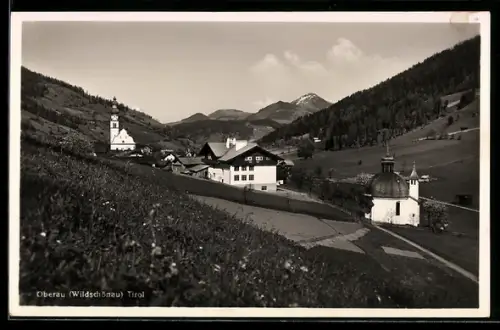 AK Oberau /Wildschönau, Ortsansicht gegen die Hohe Salve