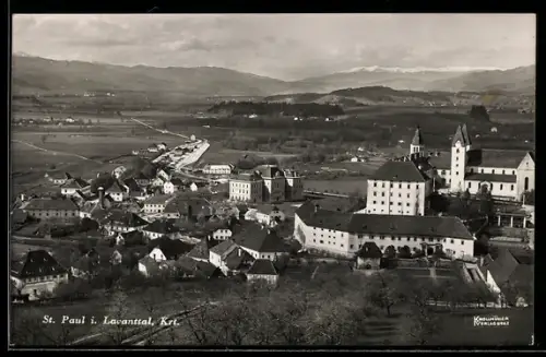 AK St. Paul i. Lavanttal, Gesamtansicht mit Kloster und Kirche