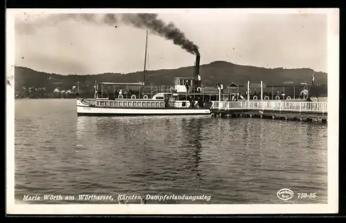 AK Maria Wörth am Wörthersee, Dampferlandungssteg