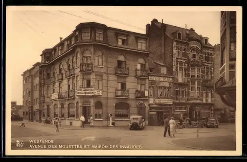 AK Westende, Avenue des Mouettes et Maison des Invalides
