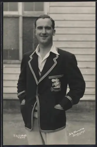 Fotografie Portrait Cricket-Spieler Godfrey Evans, Kent