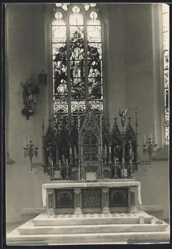 Fotografie unbekannter Fotograf, Ansicht Neuberg / Mürz, Kirche Innenansicht, Altar