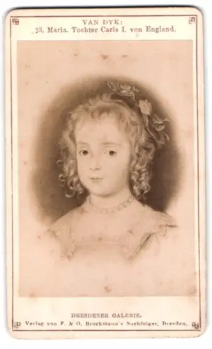 Fotografie Gemälde Maria, Tochter Carls I. von England von Van Dyk