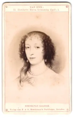 Fotografie Gemälde Henriette Maria, Gemahlin Carls I. von Van Dyk