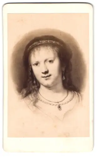 Fotografie Gemälde Saskia, Frau von Rembrandt