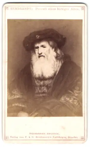 Fotografie Gemälde Portrait eines bärtigen Alten von Rembrandt