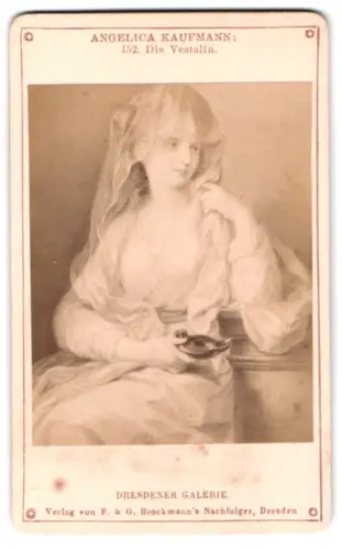 Fotografie Gemälde Die Vestalin von Angelica Kaufmann