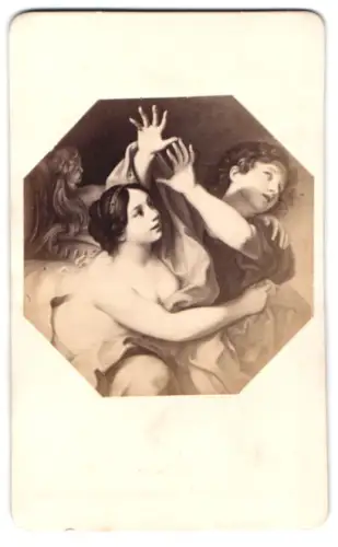 Fotografie Gemälde Joseph und Potiphar`s Weib von Carlo Cignani