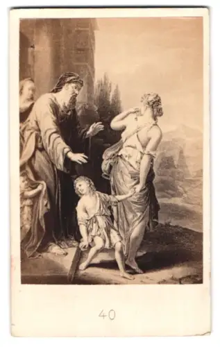Fotografie Gemälde Abraham und Hagal
