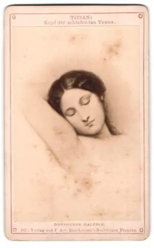Fotografie Gemälde Kopf der schlafenden Venus von Tizian