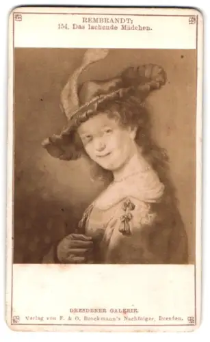 Fotografie Gemälde Das lachende Mädchen von Rembrandt