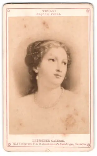 Fotografie Gemälde Kopf der Venus von Tizian