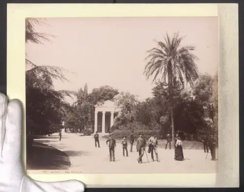 Fotografie unbekannter Fotograf, Ansicht Napoli, Villa Nazionale, Grossformat 31 x 24cm