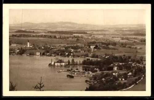 AK Seewalchen am Attersee, Panorama aus der Vogelschau