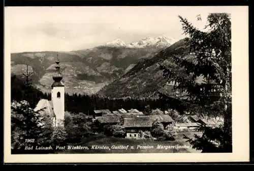 AK Rangersdorf /Kärnten, Bad Lainach, Gasthof und Pension Margarethenbad, Kirche