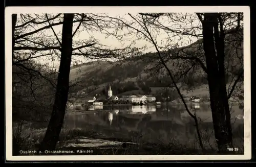 AK Ossiach a. Ossiachersee, Blick zum Ort
