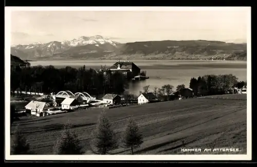 AK Kammer am Attersee, Teilansicht mit Brücke